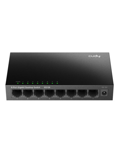 Cudy GS108 switch No administrado Gigabit Ethernet (10/100/1000) Negro