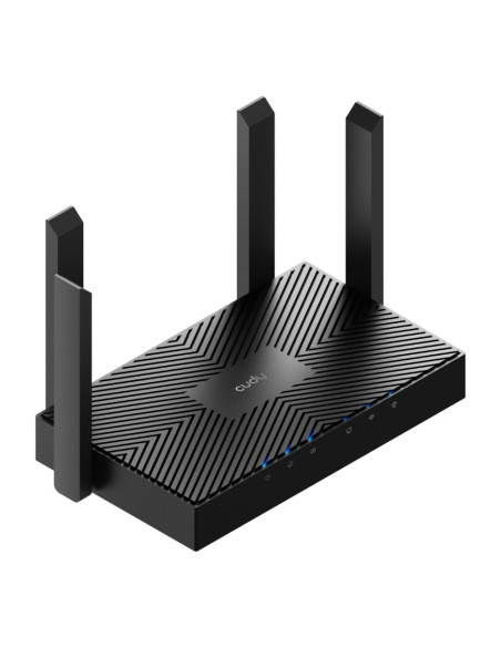 Cudy WR3000 router inalámbrico Gigabit Ethernet Doble banda (2,4 GHz / 5 GHz) Negro