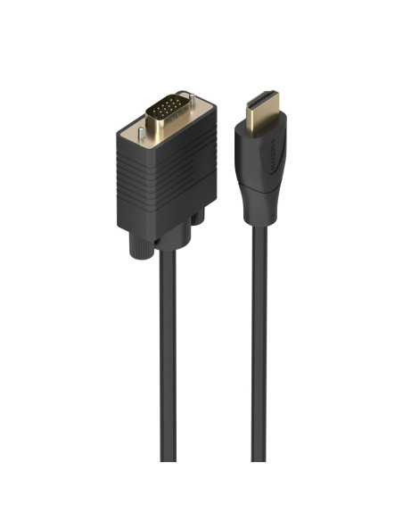 AISENS Cable Conversor HDMI a SVGA, HDMI A/M-SVGA/M, Negro, 2.0m
