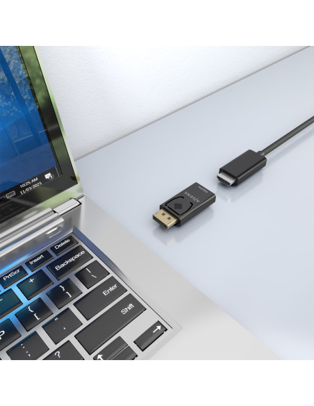 AISENS Conversor Displayport A HDMI 4K@30Hz, DP/M-HDMI/H, Negro