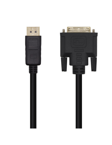 AISENS Cable Conversor DisplayPort A DVI, DP/M-DVI/M, Negro, 3.0m
