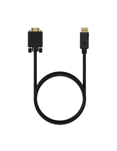 AISENS Cable Conversor DISPLAYPORT a VGA, DP/M-VGA/M, Negro, 1.0M