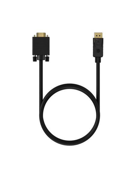 AISENS Cable Conversor DISPLAYPORT a VGA, DP/M-VGA/M, Negro, 1.0M