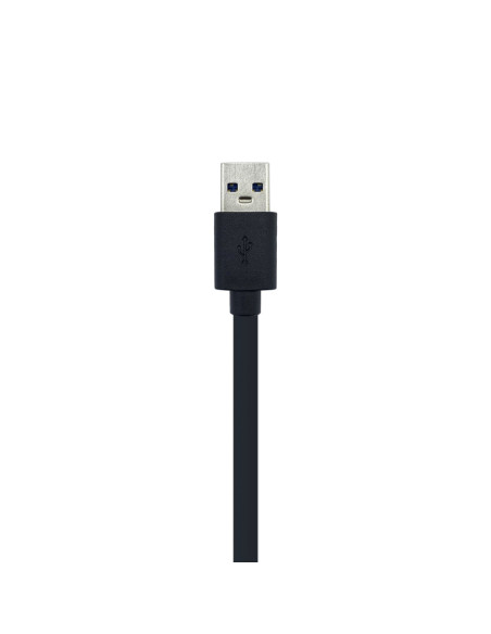 AISENS Hub USB 3.0, Tipo A/M - 4 x Tipo A/H, Negro, 30 cm