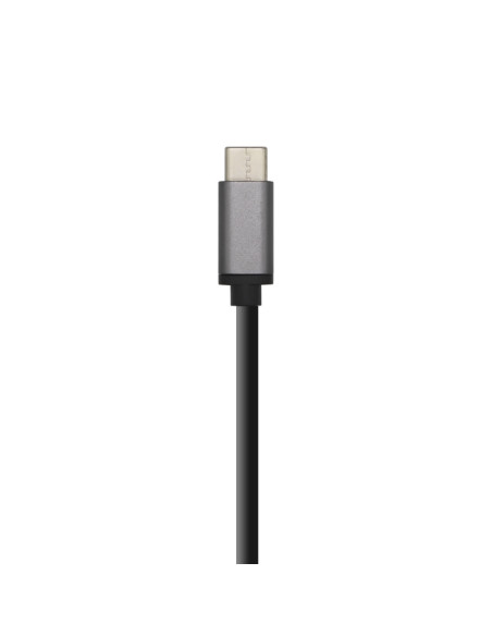 AISENS Hub USB 3.1 USB-C, USB-C/M - 4 x Tipo A/H, Gris, 15 cm