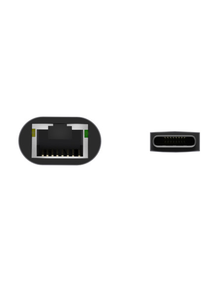 AISENS Conversor USB3.1 Gen1 USB-C A Ethernet Gigabit 10/100/1000 Mbps, Gris, 15cm