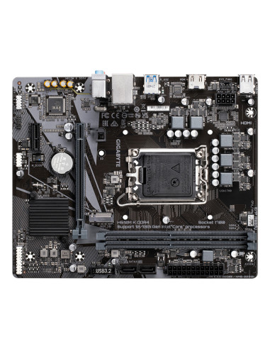 GIGABYTE H610M K DDR4 Placa base - Compatible con procesadores Intel Core 14th Gen CPUs, 3+1+1 Phases Hybrid Power Design, up to
