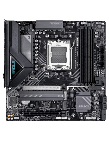 GIGABYTE B850M EAGLE WIFI6E Placa Base - Procesadores AMD Ryzen Serie 9000, VRM digital de 8+2+2 fases, hasta 8200MHz DDR5 (OC),