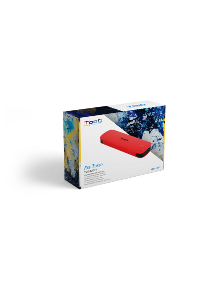 TooQ Caja externa para SSD M.2 NVMe, Rojo