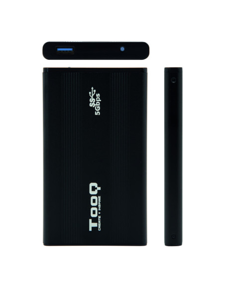 TooQ TQE-2524B caja para disco duro externo Caja de disco duro (HDD) Negro 2.5"