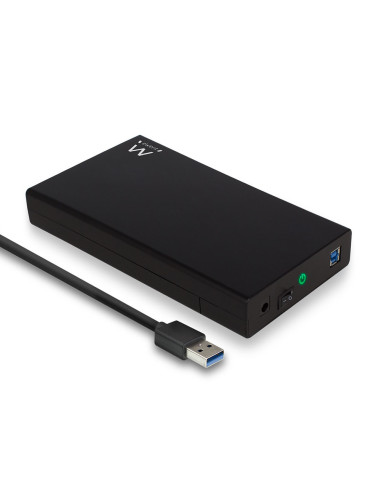 Ewent EW7056 caja para disco duro externo Caja de disco duro (HDD) Negro 3.5"
