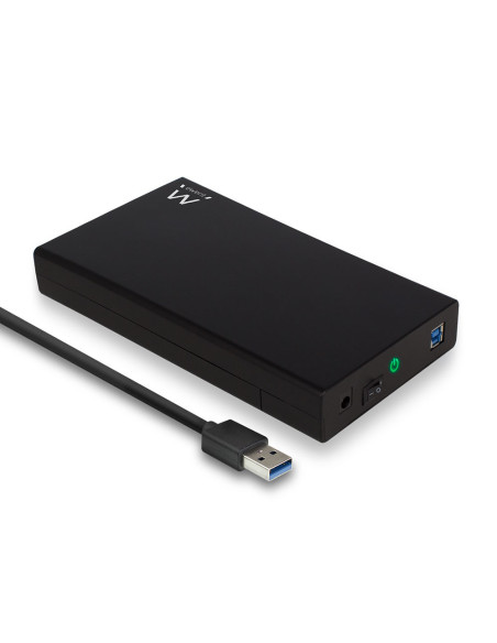 Ewent EW7056 caja para disco duro externo Caja de disco duro (HDD) Negro 3.5"