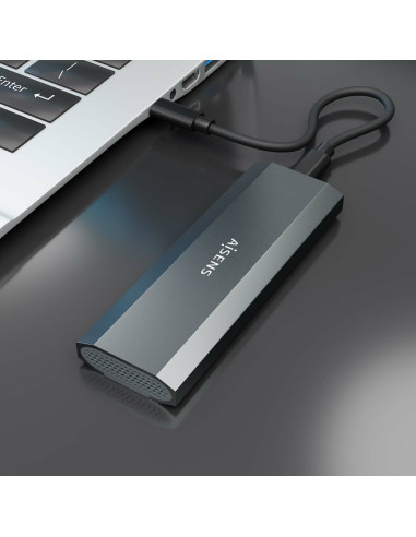 AISENS ASM2-029GR caja para disco duro externo Caja externa para unidad de estado sólido (SSD)