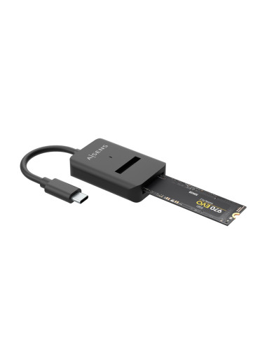 AISENS USB-C Dock M.2 (NGFF) ASUC-M2D011-BK SATA/NVMe A USB3.1 Gen2, Negra