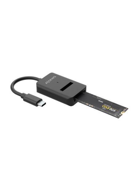 AISENS USB-C Dock M.2 (NGFF) ASUC-M2D011-BK SATA/NVMe A USB3.1 Gen2, Negra
