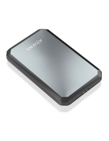 AISENS ASE-2529B caja para disco duro externo Carcasa de disco duro/SSD Negro, Gris 2.5"