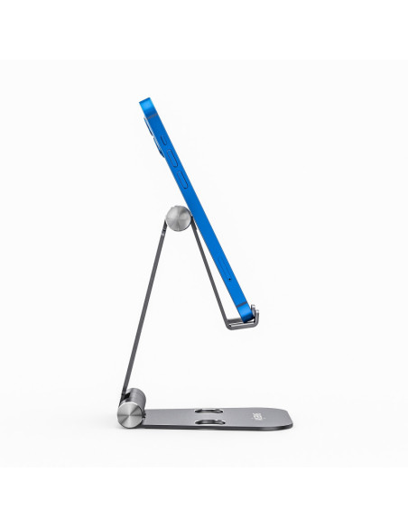 AISENS Soporte De Sobremesa Tamaño XL Ajustable (2 Pivotes) Para Movil / Tablet, Gris