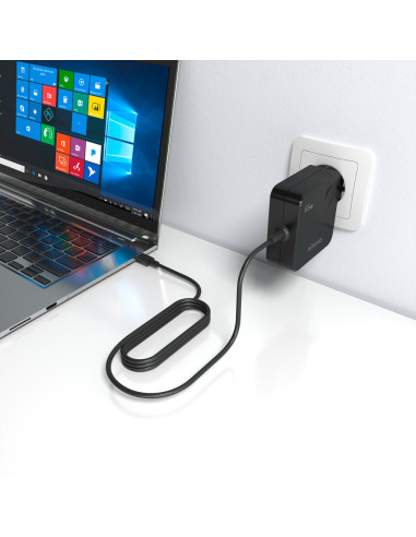 AISENS Cargador 65W PD3.0 1xUSB-C 1.5m, Negro