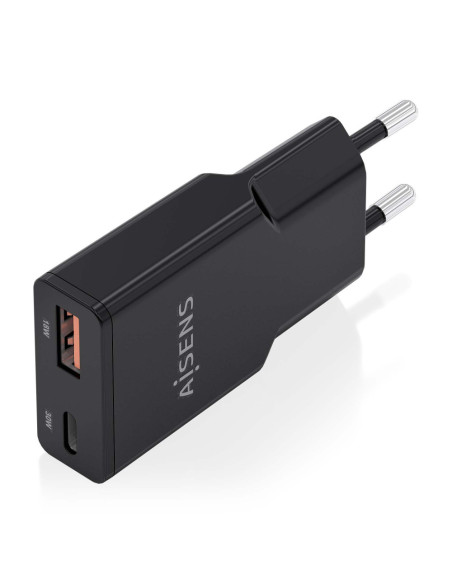 AISENS ASCH-30W2P047-BK cargador de dispositivo móvil Cámara digital, MP3, MP4, Teléfono móvil, Navegante, Portátil, Consola de 