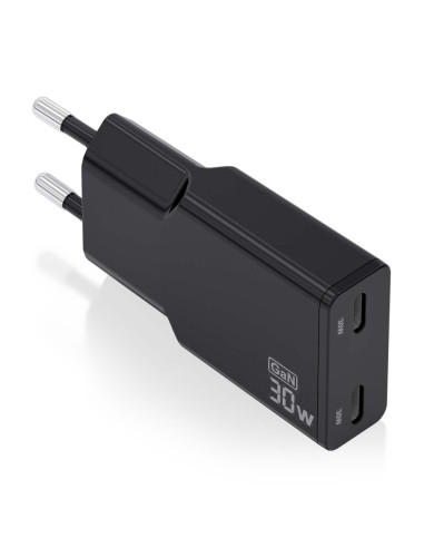 AISENS ASCH-30W2P049-BK cargador de dispositivo móvil Cámara digital, MP3, MP4, Teléfono móvil, Navegante, Portátil, Consola de 