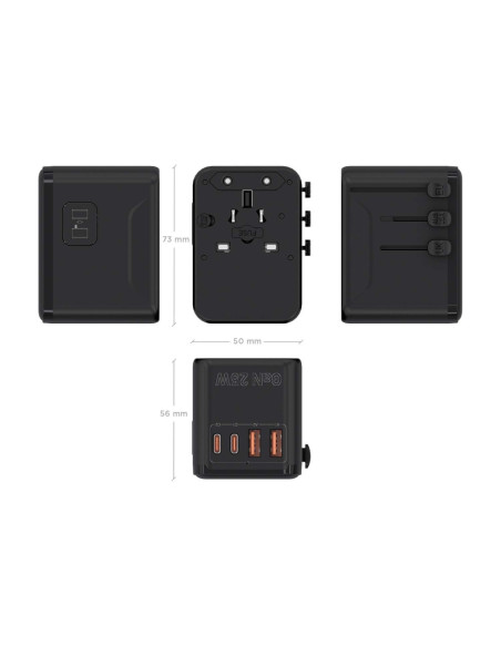 AISENS ASPS-2A2C08-BK cargador de dispositivo móvil Corriente alterna Carga rápida Interior