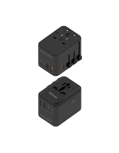AISENS ASPS-2A3C09-BK cargador de dispositivo móvil Corriente alterna Carga rápida Interior