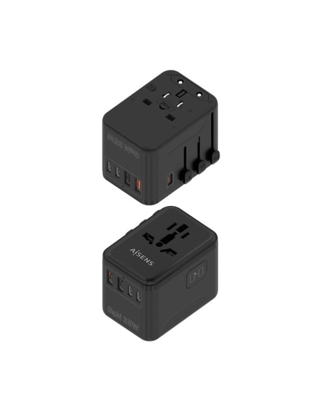 AISENS ASPS-2A3C09-BK cargador de dispositivo móvil Corriente alterna Carga rápida Interior