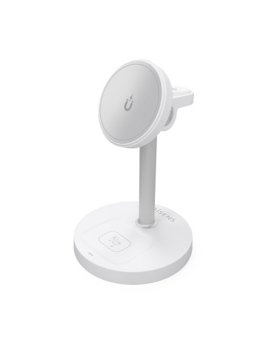 AISENS ASCH-15W3WC065-W cargador de dispositivo móvil Auriculares, Smartphone, Reloj inteligente Cargador inalámbrico Interior