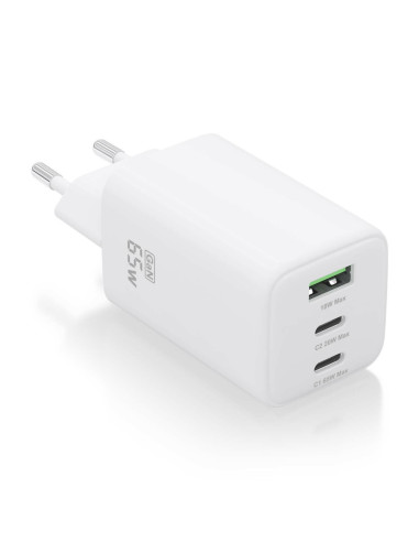 AISENS ASCH-65W3P041-W cargador de dispositivo móvil Universal Corriente alterna Carga rápida Interior
