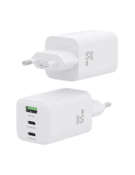 AISENS ASCH-65W3P041-W cargador de dispositivo móvil Universal Corriente alterna Carga rápida Interior