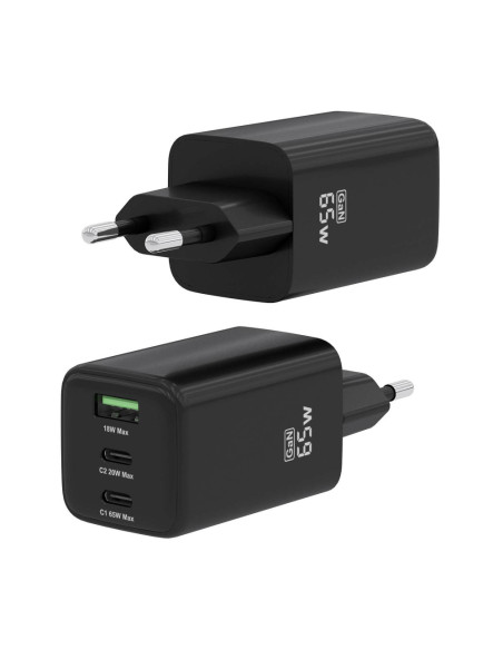 AISENS ASCH-65W3P042-BK cargador de dispositivo móvil Universal Corriente alterna Carga rápida Interior
