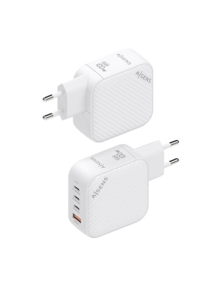 AISENS ASCH-100W4P028-W cargador de dispositivo móvil Universal Corriente alterna Carga rápida Interior