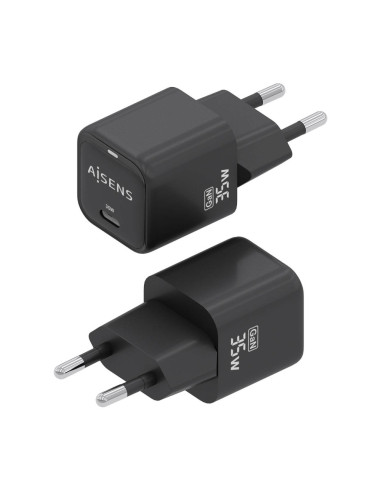AISENS ASCH-35W1P023-BK cargador de dispositivo móvil Universal Corriente alterna Carga rápida Interior