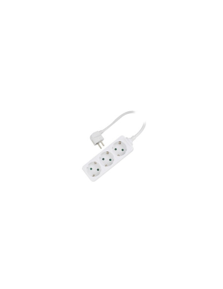Ewent EW3958 base múltiple 1,5 m 3 salidas AC Interior Blanco