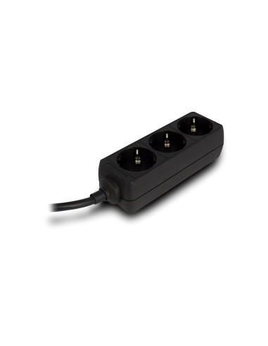 Ewent EW3959 base múltiple 1,5 m 3 salidas AC Interior Negro