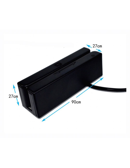 Premier BM-90 lector de tarjeta magnética USB Negro