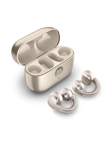 Motorola moto buds loop Auriculares Inalámbrico Clip de oreja Llamadas/Música/Deporte/Uso diario Bluetooth Beige