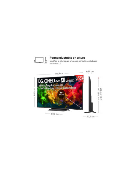 LG QNED 65QNED81B6A 165,1 cm (65") 4K Ultra HD Smart TV Wifi Negro