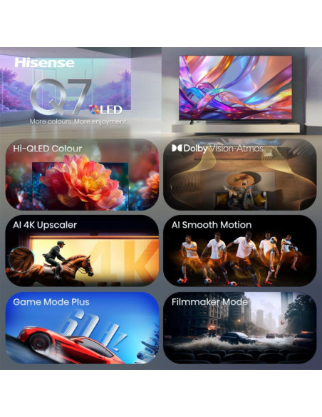 Hisense 43Q7S 109,2 cm (43") 4K Ultra HD Smart TV Wifi Negro