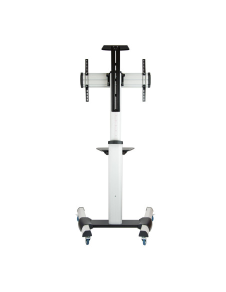 TooQ FS1870M-B soporte para pantalla de señalización 94 cm (37") Negro, Plata