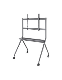 AISENS Soporte De Suelo Pro Con Rueda, 1 Bandeja Para Pantalla Interactiva/TV 120kg De 50-86, Negro 2