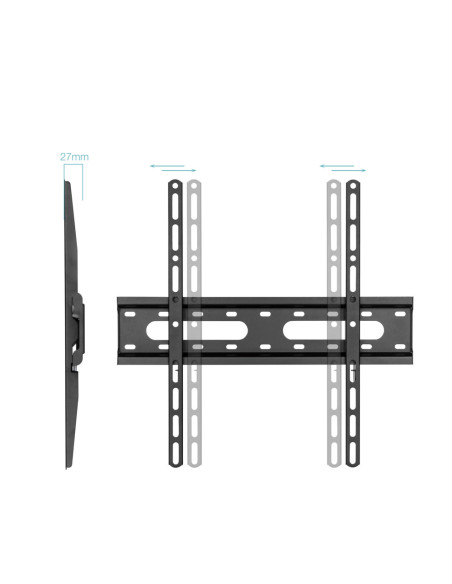 TooQ Soporte Fijo de pared para pantallas 32"- 70", Negro