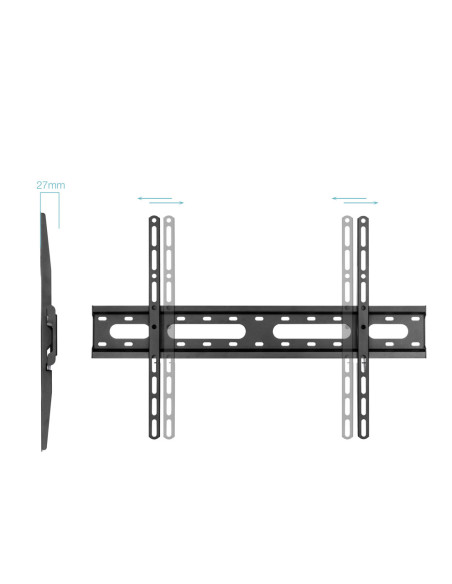 TooQ Soporte Fijo de pared para pantallas 37"- 80", Negro