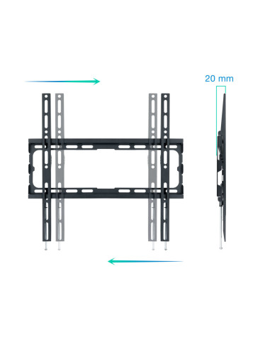 TooQ LP1070F-B soporte para TV 177,8 cm (70") Negro