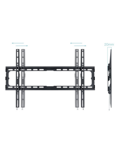TooQ LP1080F-B soporte para TV 2,03 m (80") Negro