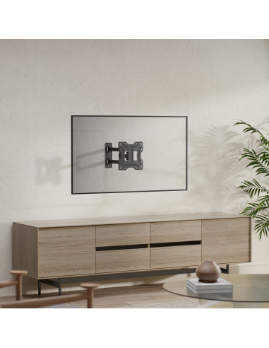 AISENS Soporte Eco Giratorio, Inclinable Para Monitor/TV 30kg (3 Pivotes) De 23"-43", Negro
