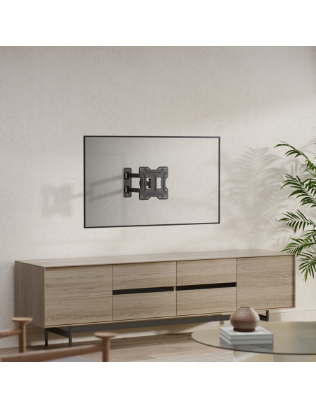 AISENS Soporte Eco Giratorio, Inclinable Para Monitor/TV 30kg (3 Pivotes) De 23"-43", Negro