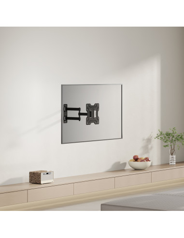 AISENS Soporte Eco Giratorio, Inclinable Para Monitor/TV 30kg (3 Pivotes) De 23"-43", Negro