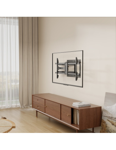 AISENS Soporte Pro Giratorio, Inclinable y Nivelable para Monitor/TV 50kg de 43"-80", Negro