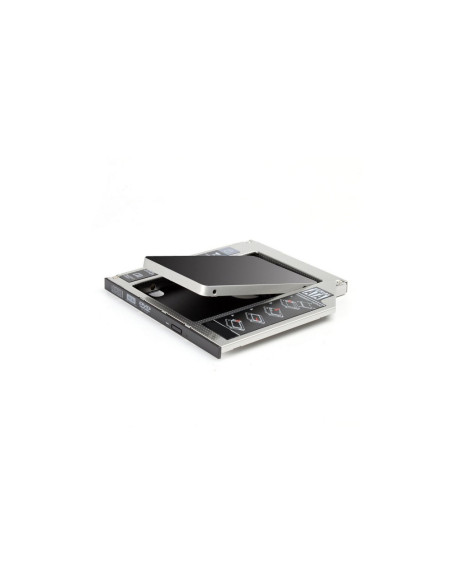 Ewent EW7003 funda para disco duro externo Acrilonitrilo butadieno estireno (ABS), Aluminio Negro, Blanco